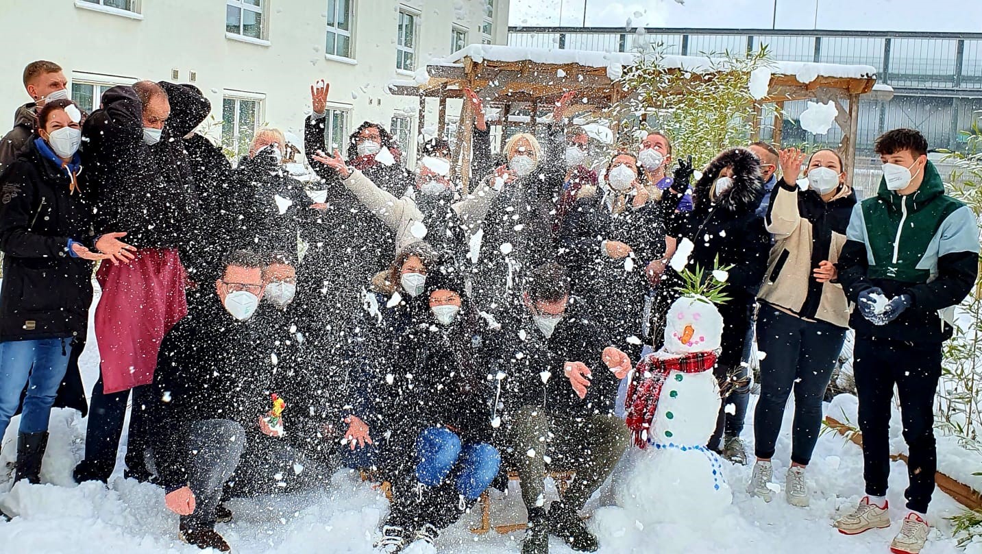 Schneefall ServiceLeben Holzhalbinsel